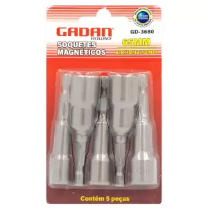 Soquetes Magnéticos 65mm c/ 5 peças
