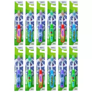 Kit Escova de Dentes Macia Infantil c/ 12 uni