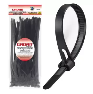 Abraçadeiras de Nylon Reutilizáveis ​​7,5X250MM com 50 unidades